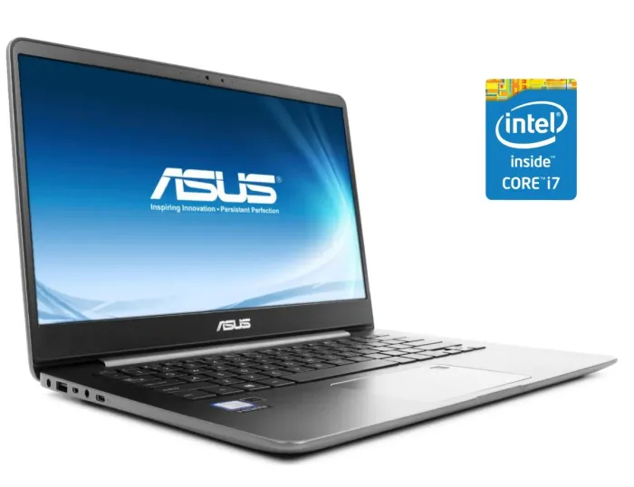 Ультрабук Asus ZenBook UX430U / 14" (1920x1080) IPS / Intel Core i7-8650U (4 (8) ядра по 1.9 - 4.2 GHz) / 8 GB DDR3 / 256 GB SSD / Intel UHD Graphics / WebCam / Win 10 Home б/в - зображення 1