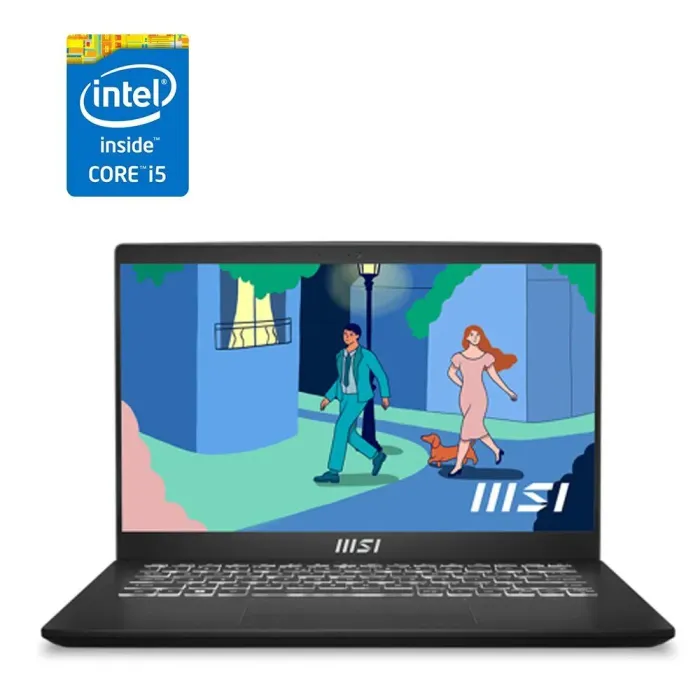 Ультрабук MSI Modern 14 C12M-032US / 14" (1920x1080) IPS / Intel Core i5-1235U (10 (12) ядер по 3.3 - 4.4 GHz) / 8 GB DDR4 / 480 GB SSD / Intel Iris Xe Graphics / WebCam б/в - зображення 1