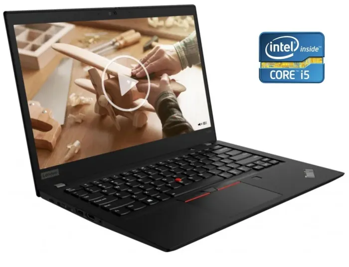 Ультрабук Б-клас Lenovo ThinkPad T490s / 14" (1920x1080) IPS / Intel Core i5-8365U (4 (8) ядра по 1.6 - 4.1 GHz) / 16 GB DDR4 / 256 GB SSD / Intel UHD Graphics / WebCam / Win 10 Pro б/в - зображення 1