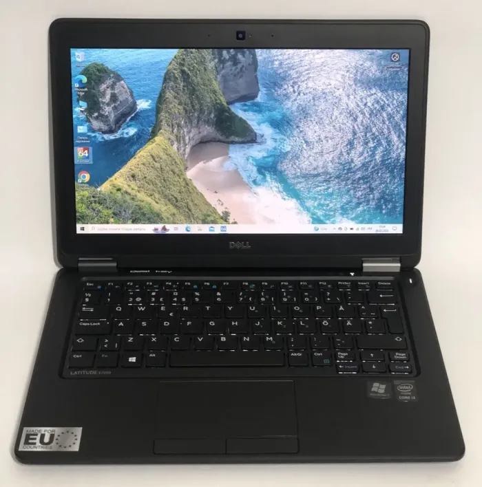 Нетбук Б-клас Dell Latitude E7250 / 12.5" (1366x768) TN / Intel Core i3-5010U (2 (4) ядра по 2.1 GHz) / 8 GB DDR3 / 128 GB SSD / Intel HD Graphics 5500 / WebCam / Win 10 Home б/в - зображення 2