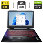 Ігровий ноутбук HP Omen 15 / 15.6" (1920x1080) IPS / Intel Core i5-7300HQ (4 ядра по 2.5 - 3.5 GHz) / 8 GB DDR4 / 256 GB SSD / nVidia GeForce GTX 1050, 4 GB GDDR5, 128-bit / WebCam б/в