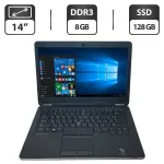 Ноутбук Б-клас Dell Latitude E7440 / 14" (1366x768) TN / Intel Core i5-4310U (2 (4) ядра по 2.0 - 3.0 GHz) / 8 GB DDR3 / 128 GB SSD / Intel HD Graphics 4400 / WebCam / HDMI б/в