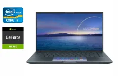 Ультрабук ASUS ZenBook 14 UX435E / 14" (1920x1080) IPS / Intel Core i7-1165G7 (4 (8) ядра по 2.8 - 4.7 GHz) / 16 GB DDR4 / 512 GB SSD / nVidia GeForce MX 450, 2 GB GDDR6, 64-bit / WebCam / Windows 11 Pro б/в