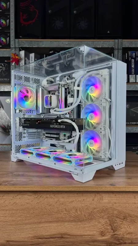Збірка під замовлення: комп'ютер Lian-Li O11 Vision White Tower / AMD Ryzen 7 7800X3D (8 (16) ядер по 4.2 - 5.0 GHz) / 32 GB DDR5 / 2000 GB SSD M.2 / nVidia GeForce RTX 4070 Ti Super, 16 GB GDDR6X, 256-bit / 850W - зображення 2