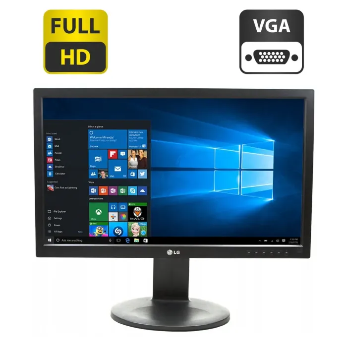 Монітор LG 23MB35PY-B / 23" (1920x1080) IPS / USB-Hub, VGA, DVI, DisplayPort, Audio / Вбудовані колонки 2x 1W / VESA 75x75 б/в - зображення 1