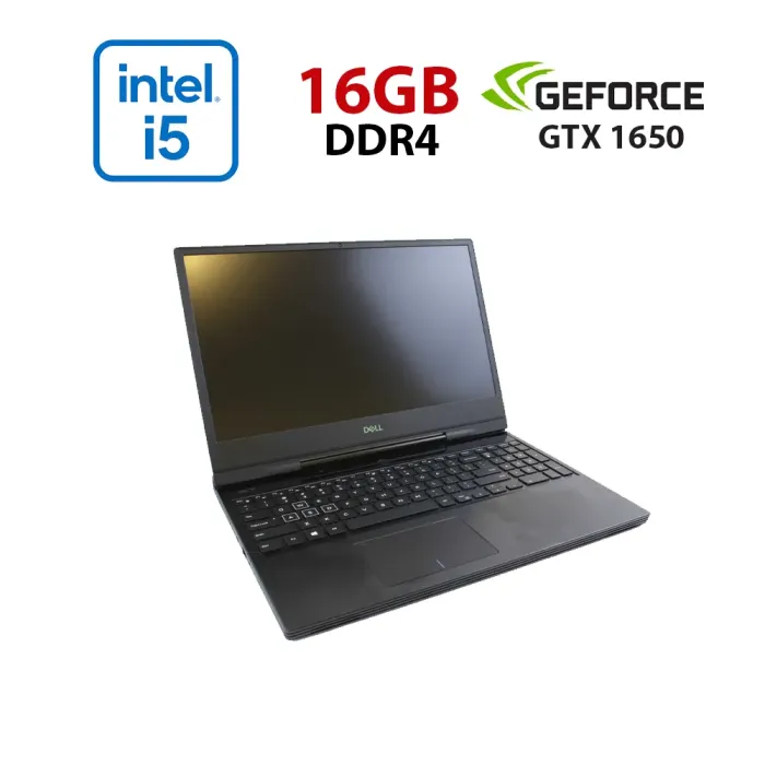 Ігровий ультрабук Dell G7 7590 / 15,6" (1920x1080) IPS / Intel Core i5-9300H (4 (8) ядра по 2,4 - 4,1 ГГц) / 16 ГБ DDR4 / 256 ГБ SSD + 1000 HDD / nVidia GeForce GTX 1650, 4 ГБ GDDR6, 128-біт / HDMI / WebCam б/в - изображение 1
