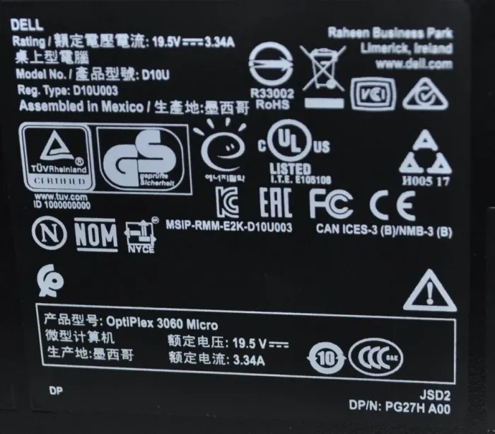 Неттоп Dell OptiPlex 3060 Micro USFF / Intel Core i3-8100T (4 ядра по 3.1 GHz) / 8 GB DDR4 / 120 GB SSD / Intel UHD Graphics 630 / Wi-Fi / Windows 11 Pro + Блок живлення / Кабель HDMI на VGA б/в - зображення 16