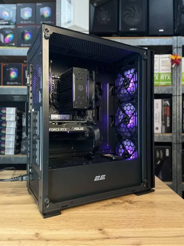 Збірка під замовлення: ігровий ПК 2E Gaming Virtus Neo G3301N Tower / AMD Ryzen 5 3600 (6 (12) ядер по 3.6 - 4.2 GHz) / 16 GB DDR4 / 1000 GB SSD M.2 / nVidia GeForce RTX 3060, 12 GB GB GDDR6, 192-bit / HDMI / 650W - зображення 3