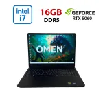 Ігровий ноутбук HP Omen 16 Slim 16-an0001nr / 16" (2560x1600) IPS / Intel Core Ultra 7 255H (16 (22) ядер по 2.0 - 5.1 GHz) / 16 GB DDR5 / 512 GB SSD / nVidia GeForce RTX 5060, 8 GB GDDR7, 128-bit / WebCam б/в