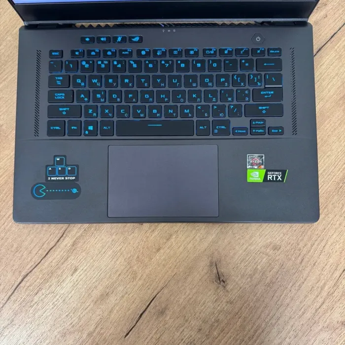 Ігровий ноутбук Б-клас Asus ROG Zephyrus G15 GA503QR / 15.6" (2560x1440) IPS / AMD Ryzen 9 5900HS (8 (16) ядер по 3.0 - 4.6 GHz) / 16 GB DDR4 / 1000 GB SSD / nVidia GeForce RTX 3070, 8 GB GDDR6, 256-bit б/в - зображення 7