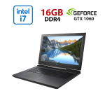 Ігровий ноутбук Dell G7 7588 / 15,6" (1920x1080) IPS / Intel Core i7-8750H (6 (12) ядер по 2,2 - 4,1 ГГц) / 16 ГБ DDR4 / 360 ГБ SSD / nVidia GeForce GTX 1060, 6 ГБ GDDR5, 192-біт / Веб-камера б/в