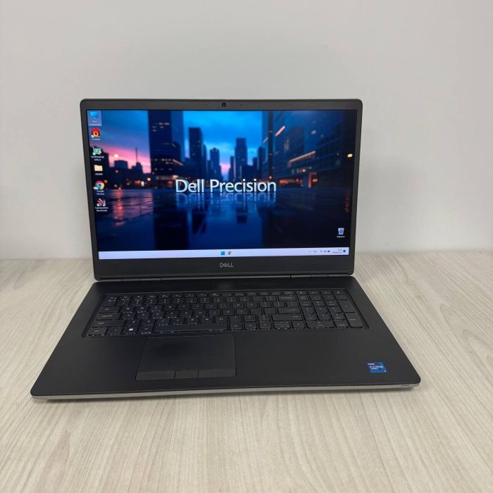 Мобільна робоча станція Б-клас Dell Precision 7760 / 17.3" (3840x2160) IPS / Intel Core i7-11850H (8 (16) ядер по 2.5 - 4.8 GHz) / 32 GB DDR4 / 512 GB SSD NVMe / nVidia RTX A5000, 16 GB GDDR6, 256-bit / WebCam б/в - зображення 2
