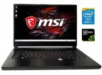 Ігровий ноутбук Б-клас MSI GS65 8RF Stealth Thin / 15.6" (1920x1080) IPS / Intel Core i7-8750H (6 (12) ядер по 2.2 - 4.1 GHz) / 32 GB DDR4 / 512 GB SSD / nVidia GeForce GTX 1070 Max-Q, 8 GB GDDR5, 256-bit / WebCam б/в