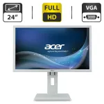 Монітор Acer B246HL / 24" (1920x1080) TN / USB-Hub, VGA, DVI, DispalyPort / Вбудовані колонки 2x 1W / VESA 100x100 б/в