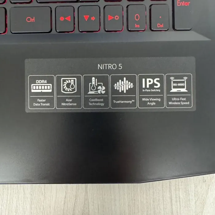 Ігровий ноутбук Acer Nitro 5 AN515-53 / 15.6" (1920x1080) IPS / Intel Core i5-8300H (4 (8) ядра по 2.3 - 4.0 GHz) / 16 GB DDR4 / 500 GB SSD / nVidia GeForce GTX 1050, 4 GB GDDR5, 128-bit / WebCam б/в - зображення 8