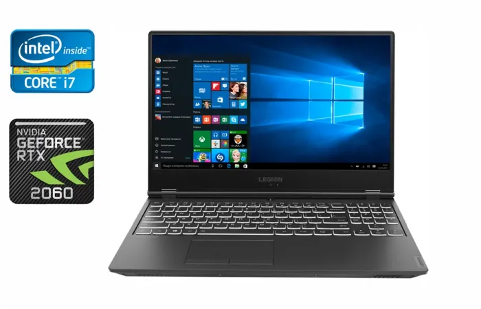 Ігровий ноутбук Lenovo Legion V540-15IRH / 15.6" (1920x1080) IPS / Intel Core i7-9750H (6 (12) ядер по 2.6 - 4.5 GHz) / 16 GB DDR4 / 512 GB SSD / nVidia GeForce RTX 2060, 6 GB GDDR6, 192-bit / Windows 10 б/в - зображення 1