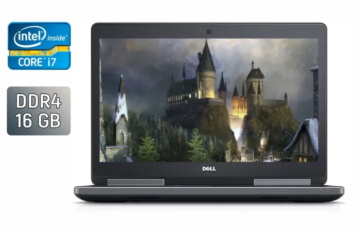 Ноутбук Dell Precision 7520 / 15.6" (1920x1080) IPS / Intel Core i7-6820HQ (4 (8) ядра по 2.7 - 3.6 GHz) / 16 GB DDR4 / 512 GB SSD / Intel HD Graphics 530 / WebCam / TouchID б/в - зображення 1