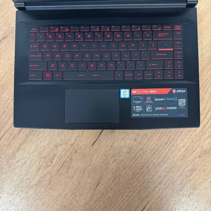 Ігровий ноутбук Б-клас MSI GF63 Thin 8SC / 15.6" (1920x1080) IPS / Intel Core i5-8300H (4 (8) ядра по 2.3 - 4.0 GHz) / 8 GB DDR4 / 256 GB SSD / nVidia GeForce GTX 1650 Max-Q, 4 GB GDDR6, 128-bit / WebCam б/в - зображення 7