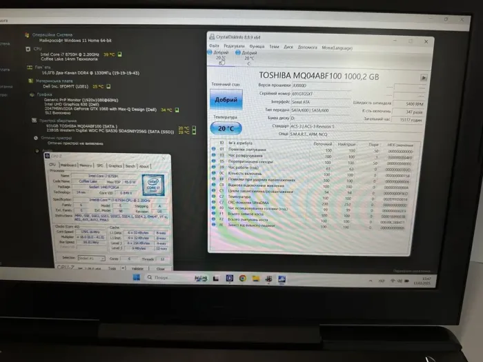 Ігровий ноутбук Dell G7 7588 / 15.6" (1920x1080) IPS / Intel Core i7-8750H (6 (12) ядер по 2.2 - 4.1 GHz) / 16 GB DDR4 / 256 GB SSD + 1000 GB HDD / nVidia GeForce GTX 1060, 6 GB GDDR5, 192-bit / WebCam / Windows 11 б/в - зображення 8