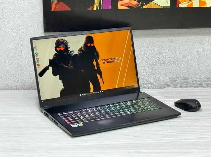 Ігровий ноутбук MSI GF75 Thin / 17.3" (1920x1080) IPS / Intel Core i7-10750H (6 (12) ядер по 2.6 - 5.0 GHz) / 16 GB DDR4 / 1000 GB SSD / nVidia GeForce RTX 3060, 6 GB GDDR6, 192-bit / WebCam / Win 11 б/в - зображення 3