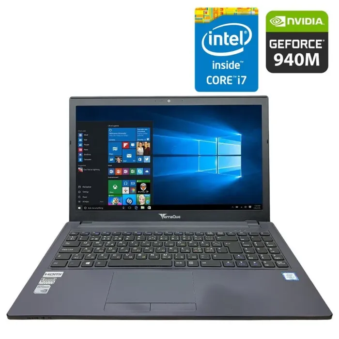 Ноутбук Medion Akoya TerraQue W650RB / 15.6" (1366x768) TN / Intel Core i7-6700HQ (4 (8) ядра по 2.6 - 3.5 GHz) / 16 GB DDR3 / 128 GB SSD + 1000 GB HDD / nVidia GeForce 940M, 2 GB GDDR3, 64-bit / WebCam / Win 10 Home б/в - зображення 1