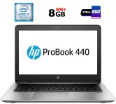 Ноутбук Б-клас HP ProBook 440 G4 / 14" TN / Core i7-7500U (2(4) ядра по 2.7-3.5GHz) / 8GB DDR4 / 128GB SSD / HD Graphics 620 / WebCam б/в