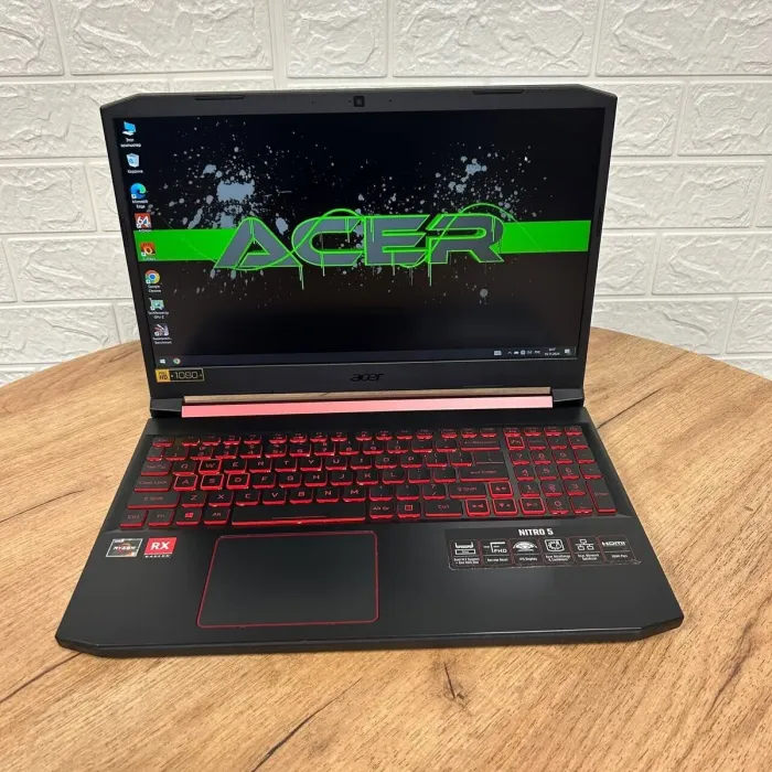 Ігровий ноутбук Acer Nitro 5 AN515-43 / 15.6" (1920x1080) IPS / AMD Ryzen 5 3550H (4 (8) ядра по 2.1 - 3.7 GHz) / 8 GB DDR4 / 256 GB SSD / AMD Radeon RX 560X, 4 GB GDDR5, 128-bit / WebCam б/в - зображення 2