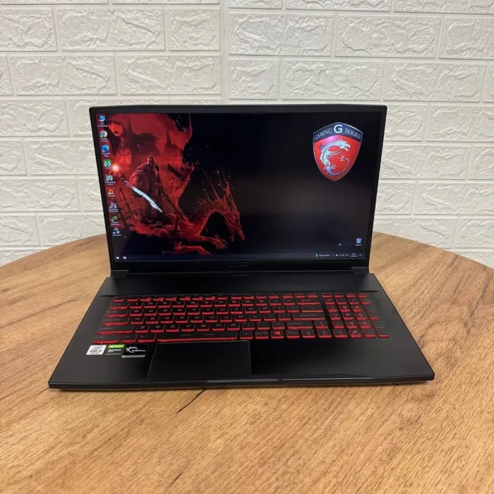 Ігровий ноутбук Б-клас MSI GF75 Thin 10SCSXR / 17.3" (1920x1080) IPS / Intel Core i5-10300H (4 (8) ядра по 2.5 - 4.5 GHz) / 16 GB DDR4 / 512 GB SSD / nVidia GeForce GTX 1650 Ti, 4 GB GDDR6, 128-bit / WebCam б/в - зображення 2