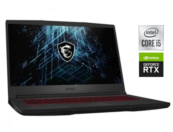 Ігровий ноутбук MSI GF65 Thin 10UE / 15.6" (1920x1080) IPS / Intel Core i5-10500H (6 (12) ядер по 2.5 - 4.5 GHz) / 16 GB DDR4 / 512 GB SSD / nVidia GeForce RTX 3060, 6 GB GDDR6, 192-bit / WebCam б/в - зображення 1