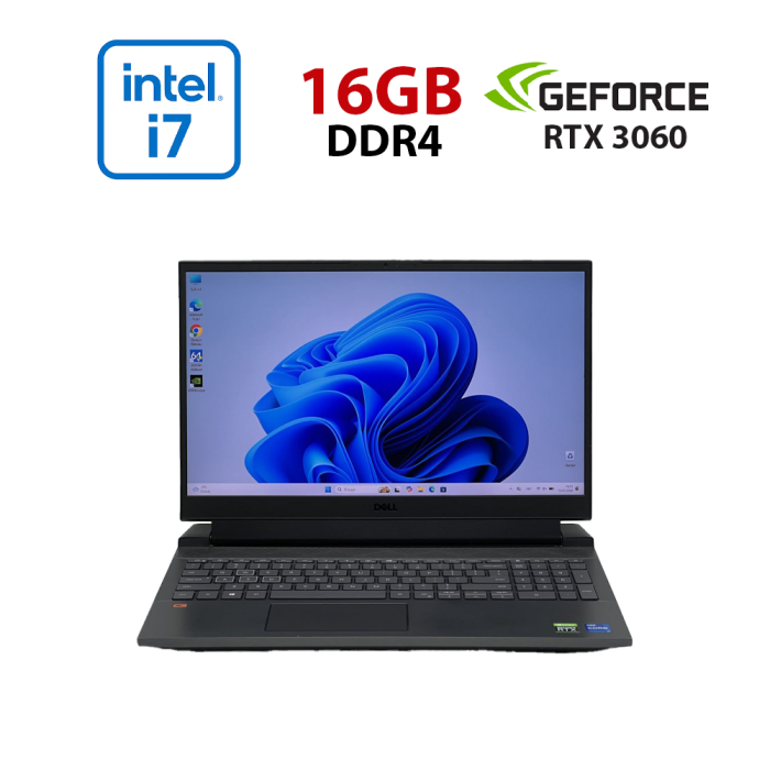 Ігровий ноутбук Б-класу Dell G15 5511 / 15,6" (1920x1080) IPS / Intel Core i7-11800H (8 (16) ядер по 2.3 - 4.6 GHz) / 16 GB DDR4 / 512 GB SSD / nVidia GeForce RTX 3060, 6 GB GDDR6, 192-bit / WebCam б/в - изображение 1