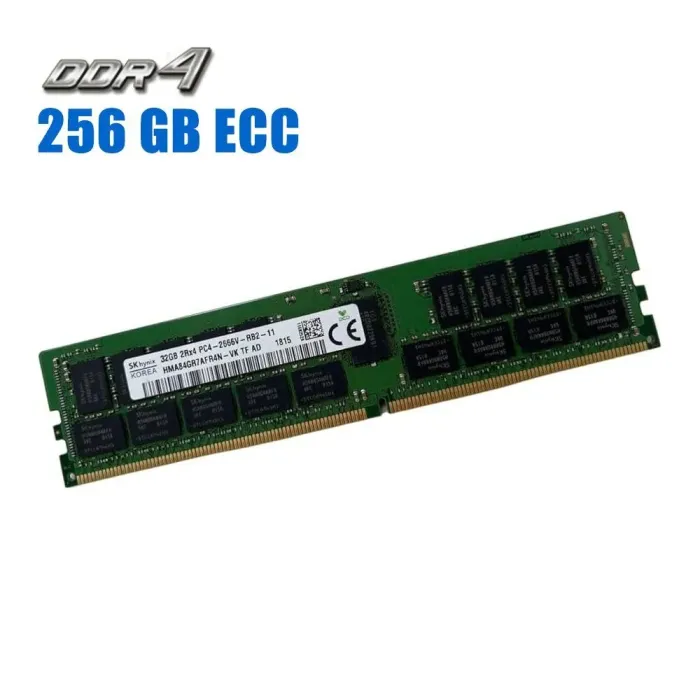 Комплект: Серверна оперативна пам'ять Hynix / 256 GB (8x 32 GB) / 2Rx4 PC4-2666V / DDR4 ECC / 2666 MHz б/в - зображення 1