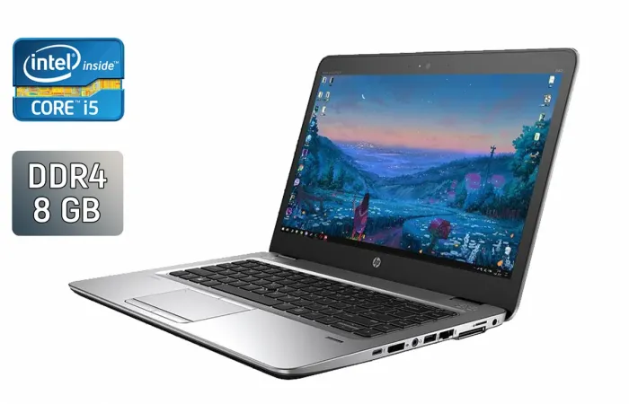 Ультрабук HP EliteBook 840 G3 / 15.6" (1920x1080) IPS / Intel Core i5-6300U (2 (4) ядра по 2.4 - 3.0 GHz) / 8 GB DDR4 / 256 GB SSD / Intel HD Graphics 520 / WebCam / TouchID / Windows 10 б/в - зображення 1