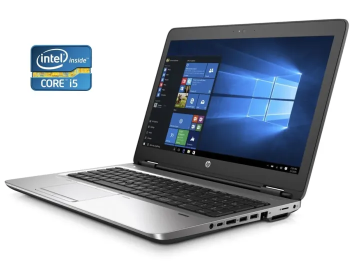 Ноутбук Б-клас HP ProBook 650 G2 / 15.6" (1366x768) TN / Intel Core i5-6300U (2 (4) ядра по 2.4 - 3.0 GHz) / 16 GB DDR4 / 480 GB SSD / AMD Radeon R7 M365X, 2 GB GDDR5, 128-bit / WebCam / Win 10 Pro б/в - зображення 1