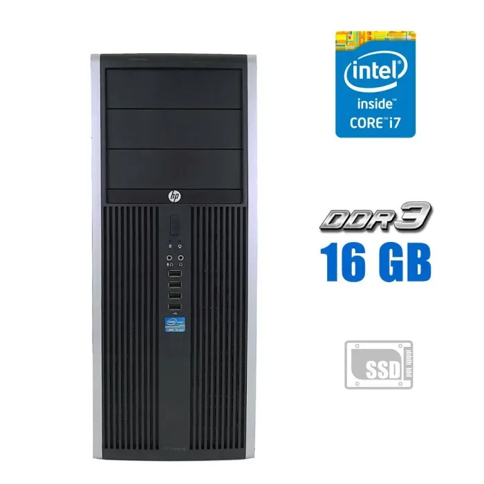 Комп'ютер HP Compaq Elite 8300 Tower / Intel Core i7-3770 (4 (8) ядра по 3.4 - 3.9 GHz) / 16 GB DDR3 / 240 GB SSD / Intel HD Graphics 4000 б/в - зображення 1