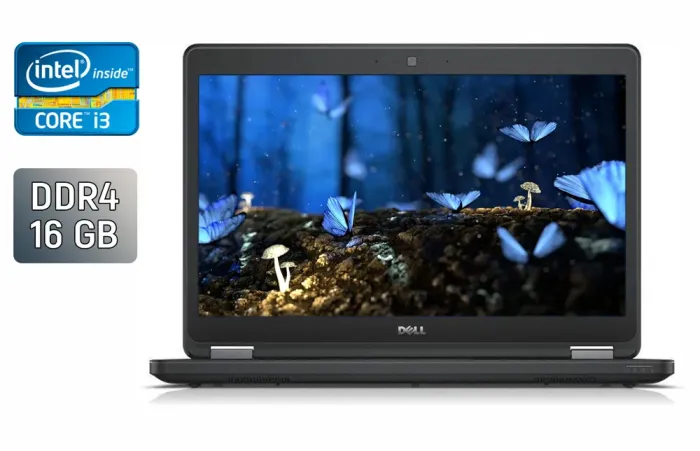 Ноутбук Б-клас Dell Latitude E5470 / 14" (1366x768) TN / Intel Core i3-6100U (2 (4) ядра по 2.3 GHz) / 16 GB DDR4 / 128 GB SSD / Intel HD Graphics 520 / HDMI / WebCam б/в - зображення 1
