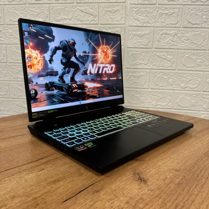 Ігровий ноутбук Acer Nitro 16 AN16-41 / 16" (2560x1600) IPS / AMD Ryzen 7 7735HS (8 (16) ядер по 3.2 - 4.75 GHz) / 16 GB DDR5 / 1000 GB SSD NVMe / nVidia GeForce RTX 4070, 8 GB GDDR6, 128-bit / WebCam б/в - зображення 4