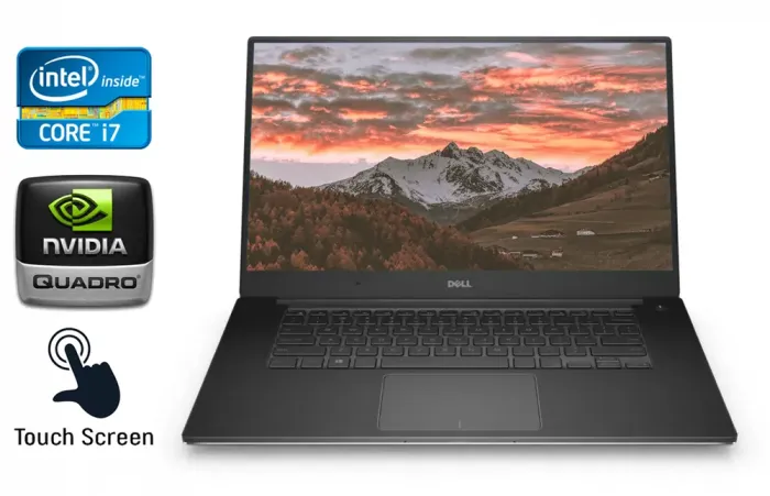 Мобільна робоча станція Б-клас Dell Precision 5510 / 15.6" (3840x2160) IPS Touch / Intel Core i7-6820HQ (4 (8) ядра по 2.7 - 3.6 GHz) / 32 GB DDR4 / 1000 GB SSD / nVidia Quadro M1000M, 2 GB DDR3, 128-bit / HDMI / Windows 10 б/в - зображення 1