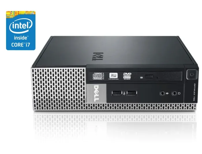 ПК Б-клас Dell OptiPlex 790 USFF / Intel Core i7-2600S (4 (8) ядра по 2.8 - 3.8 GHz) / 4 GB DDR3 / 120 GB SSD / Intel HD Graphics 2000 / DVD-RW б/в - зображення 1