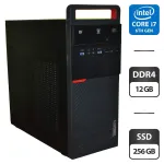 Комп'ютер Lenovo ThinkCentre M700 Tower / Intel Core i7-6700 (4 (8) ядра по 3,4 - 4,0 ГГц) / 12 ГБ DDR4 / 256 ГБ SSD / Intel HD Graphics 530 / DVD-ROM / Windows 11 Pro б/в