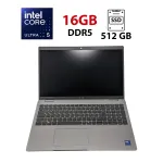 Ноутбук Dell Latitude E5550 NEW / 15.6" (1920x1080) IPS / Intel Core Ultra 5 135U (12 (14) ядра по 1.6 - 4.4 GHz) / 16 GB DDR5 / 512 GB SSD / Intel Arc Graphics / WebCam / HDMI