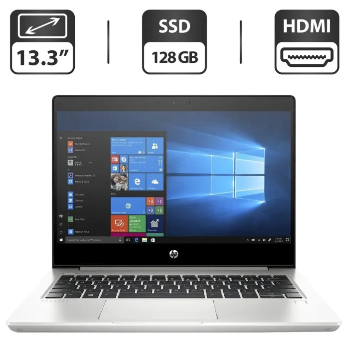 Ультрабук Б-клас HP ProBook 430 G6 / 13.3" (1366x768) TN / Intel Core i3-8145U (2 (4) ядра по 2.1 - 3.9 GHz) / 4 GB DDR3 / 128 GB SSD / Intel UHD Graphics / WebCam / HDMI б/в - зображення 1