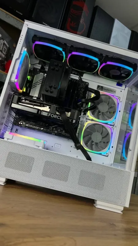 Збірка під замовлення: ігровий ПК Montech Sky Tower / AMD Ryzen 7 7700 (10 (16) ядер по 1.8 - 4.6 GHz) / 32 GB DDR5 / 1000 GB SSD M.2 / nVidia GeForce RTX 4060, 8 GB GDDR6, 128-bit / HDMI / 650W б/в - зображення 7
