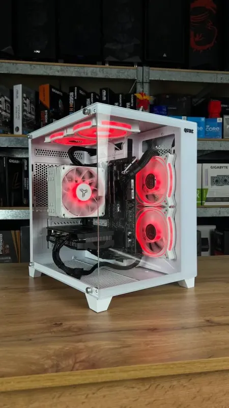 Збірка під замовлення: ігровий ПК Qube Reef ARGB White Tower / AMD Ryzen 5 5600 (6 (12) ядер по 3.5 - 4.4 GHz) / 32 GB DDR4 / 1000 GB SSD M.2 / nVidia GeForce RTX 4060, 8 GB GDDR6, 128-bit / 650W - зображення 2