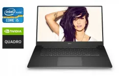 Мобільна робоча станція Dell Precision 5510 / 15.6 (1920x1080) IPS / Intel Core i5-6300HQ (4 ядра по 2.3 - 3.2 GHz) / 16 GB DDR4 / 512 GB SSD / nVidia Quadro M1000M, 2 GB GDDR5, 128-bit / HDMI б/в