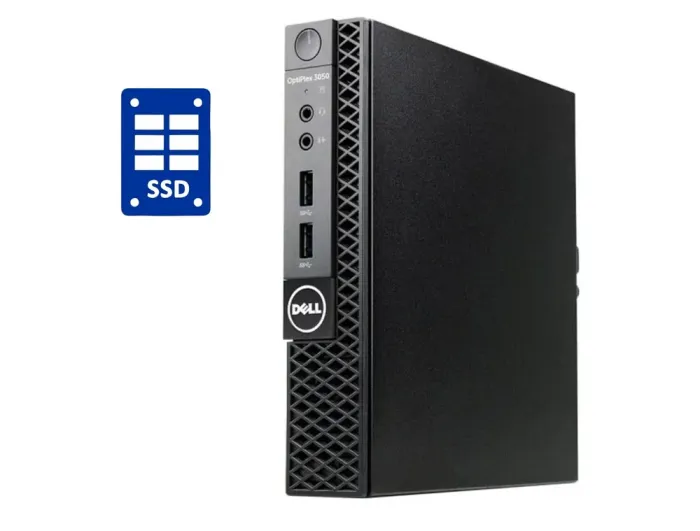 Неттоп Dell OptiPlex 3050 USFF / Intel Core i3-6100T (2 (4) ядра по 3.2 GHz) / 8 GB DDR4 / 250 GB SSD NVMe / Intel HD Graphics 530 б/в - зображення 1