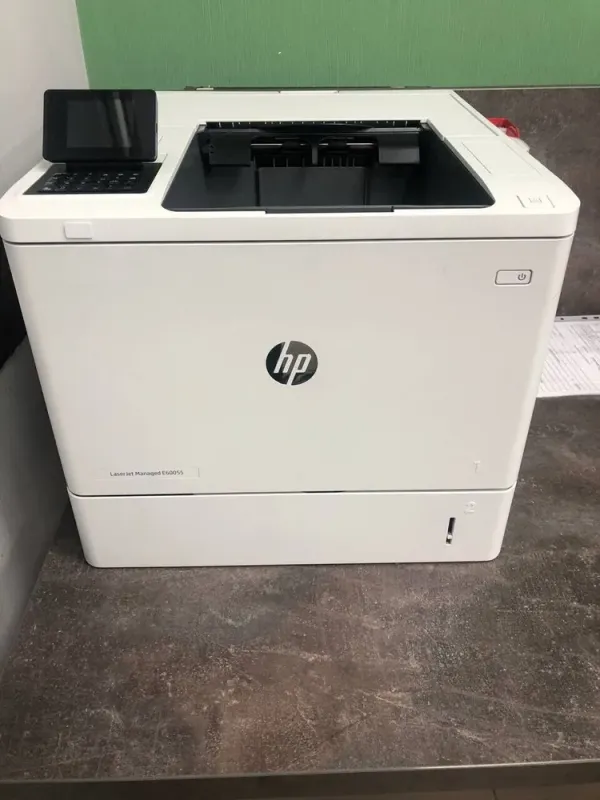 Принтер HP LaserJet Managed E60055 / Лазерний монохромний друк / 1200x1200 dpi / A4 / 52 стор / хв / Ethernet, USB 2.0 б/в - зображення 2