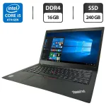 Ультрабук Lenovo ThinkPad T490s / 14" (1920x1080) IPS / Intel Core i5-8265U (4 (8) ядра по 1.6 - 3.9 GHz) / 16 GB DDR4 / 240 GB SSD / Intel UHD Graphics / WebCam б/в