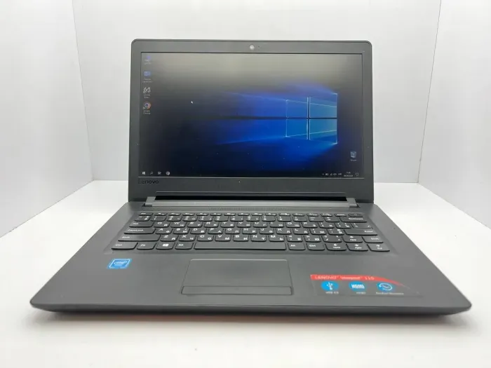 Ноутбук Б-клас Lenovo Ideapad 110-14IBR / 14" (1366x768) TN / Intel Celeron N3060 (2 (ядра по 1.6 - 2.48 GHz) / 2 GB DDR3 / 120 GB SSD / Intel HD Graphics 400 / WebCam б/в - зображення 2