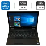 Ноутбук Б-клас Dell Latitude E5570 / 15.6" (1920x1080) IPS / Intel Core i5-6300U (2 (4) ядра по 2.4 GHz) / 16 GB DDR4 / 128 GB SSD / Intel HD Graphics 520 / WebCam / Windows 10 Pro б/в