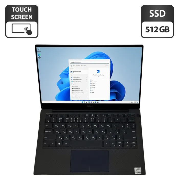 Ультрабук Dell XPS 13 7390 / 13.3" (1920x1080) IPS Touch / Intel Core i5-10210U (4 (8) ядра по 1.6 - 4.2 GHz) / 8 GB DDR3 / 512 GB SSD / Intel UHD Graphics / WebCam / Windows 11 Pro б/в - изображение 1